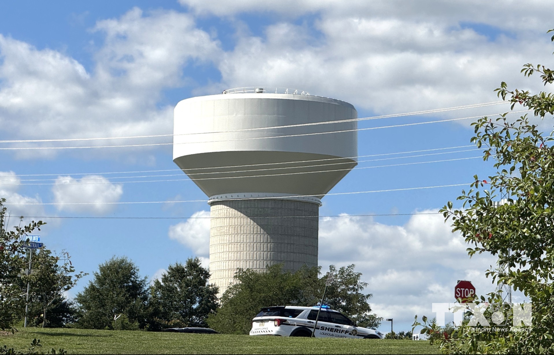 Tháp nước tại hạt Loudoun thuộc bang Virginia. (Ảnh: Đoàn Hùng/TTXVN)